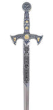 Templar Sword Deep Etching by Marto of Toledo Spain (Silver) SFMADE584.1S