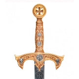 Templar Sword Deep Etching by Marto of Toledo Spain (Gold) SFMADE584S