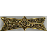 Damascene Gold Geometric Bowtie Barrette by Midas of Toledo Spain style 850009-C 2348