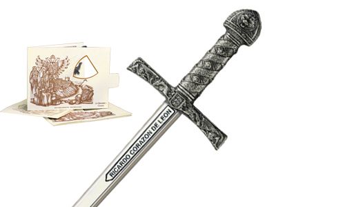 Miniature King Richard the Lionheart Sword (Silver) by Marto of Toledo Spain 5218.2