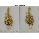 Damascene Gold Cello Musical Instrument Pin /Tie Tack by Midas of Toledo Spain style 5336 5336