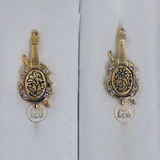 Damascene Gold Cello Musical Instrument Pin /Tie Tack by Midas of Toledo Spain style 5336 5336