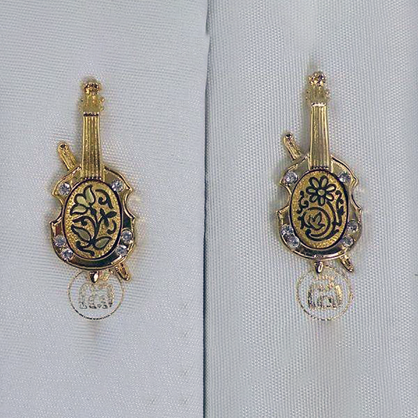 Damascene Gold Cello Musical Instrument Pin /Tie Tack by Midas of Toledo Spain style 5336 5336