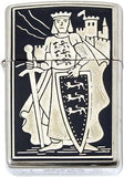 King Richard the Lionheart Damascene Zippo Lighter by Marto of Toledo Spain 940003