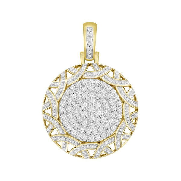 MEN'S CHARM 2.85CT ROUND DIAMOND 10K YELLOW GOLD