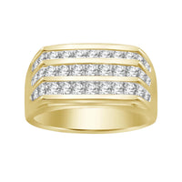 MEN'S RING 1.00CT ROUND DIAMOND 10K YELLOW GOLD