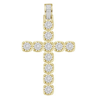 MEN'S CHARM 0.75CT ROUND DIAMOND 14K YELLOW GOLD
