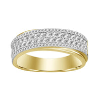 LADIES BAND 0.65CT ROUND DIAMOND 14K YELLOW GOLD