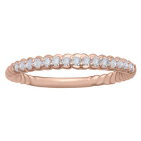 LADIES BAND 0.25CT ROUND DIAMOND 14K ROSE GOLD
