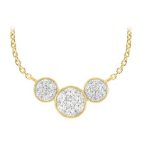 LADIES NECKLACE 0.33CT ROUND DIAMOND 10K YELLOW GOLD