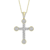 MEN'S PENDANT 2.75CT ROUND DIAMOND 14K YELLOW GOLD