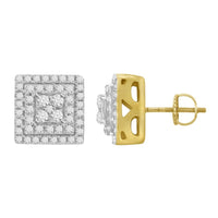 LADIES EARRINGS 0.25CT ROUND DIAMOND 10K YELLOW GOLD