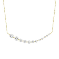 LADIES PENDANT WITH CHAIN 0.25CT ROUND DIAMOND 10K YELLOW GOLD