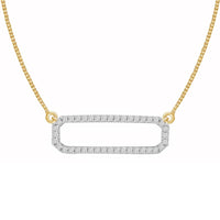 LADIES NECKLACE 0.15CT ROUND DIAMOND 10K YELLOW GOLD