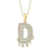 MEN'S CHARM 0.33CT ROUND DIAMOND 10K YELLOW GOLD