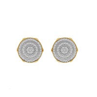 LADIES EARRINGS 0.50CT ROUND DIAMOND 10K YELLOW GOLD