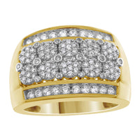 MEN'S RING 1.00CT ROUND DIAMOND 10K YELLOW GOLD