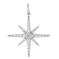 LADIES PENDANT 0.15CT ROUND DIAMOND 10K WHITE GOLD