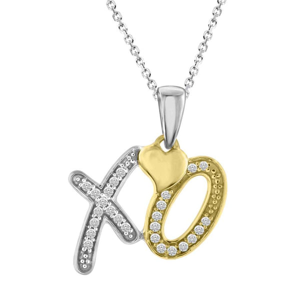 LADIES PENDANT WITH CHAIN 0.10CT ROUND DIAMOND 10K YELLOW GOLD