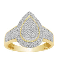 LADIES RING 0.33CT ROUND DIAMOND 10K YELLOW GOLD