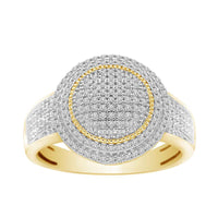 LADIES RING 0.33CT ROUND DIAMOND 10K YELLOW GOLD