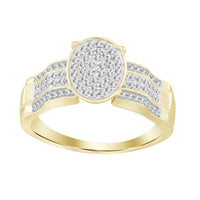 LADIES RING 0.30CT ROUND DIAMOND 10K YELLOW GOLD