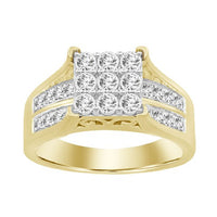 LADIES RING 0.50CT ROUND DIAMOND 10K YELLOW GOLD