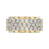 MEN'S BAND 2.00CT ROUND DIAMOND 10K YELLOW GOLD