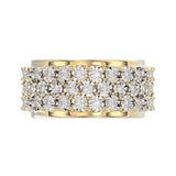 MEN'S BAND 2.00CT ROUND DIAMOND 10K YELLOW GOLD