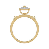 LADIES TRIOS 1.00CT ROUND DIAMOND 10K YELLOW GOLD