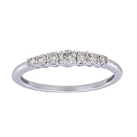 LADIES BAND 0.25CT ROUND DIAMOND 14K WHITE GOLD