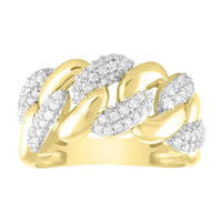 LADIES RING 0.50CT ROUND DIAMOND 10K YELLOW GOLD