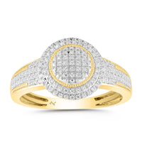 LADIES RING 0.20CT ROUND DIAMOND 10K YELLOW GOLD