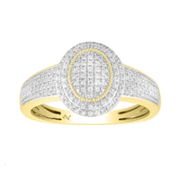 LADIES RING 0.20CT ROUND DIAMOND 10K YELLOW GOLD