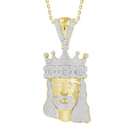 MEN'S CHARM 1.50CT ROUND/BAGUETTE DIAMOND 10K YELLOW GOLD