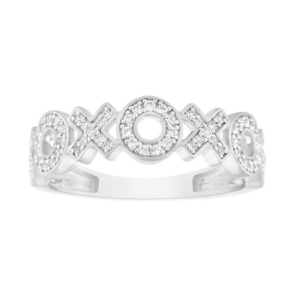 LADIES BAND 0.25CT ROUND DIAMOND 10K WHITE GOLD