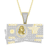 MEN'S CHARM 1.50CT ROUND DIAMOND 10K YELLOW GOLD