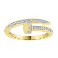 LADIES RING 0.25CT ROUND DIAMOND 10K YELLOW GOLD