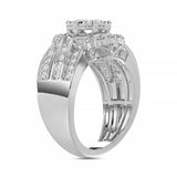 LADIES RING 1.00CT ROUND DIAMOND 10K WHITE GOLD