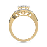 LADIES RING 1.00CT ROUND DIAMOND 10K YELLOW GOLD
