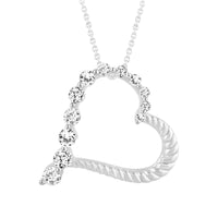 LADIES PENDANT 0.25CT ROUND DIAMOND 10K WHITE GOLD