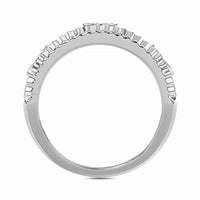 MEN'S RING 0.75CT ROUND DIAMOND 10K WHITE GOLD