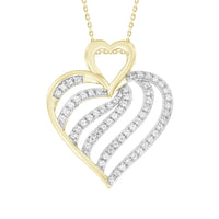 LADIES PENDANT 0.20CT ROUND DIAMOND 10K YELLOW GOLD