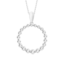 LADIES PENDANT 0.25CT ROUND DIAMOND 14K WHITE GOLD
