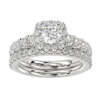 LADIES BRIDAL SET 2.30CT ROUND DIAMOND 14K WHITE GOLD (SI QUALITY) (CENTER STONE 0.75CT ROUND DIAMOND)