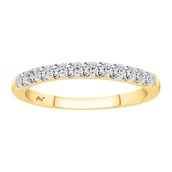 LADIES BAND 0.33CT ROUND DIAMOND 14K YELLOW GOLD (SI QUALITY)