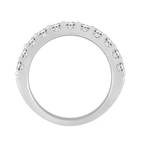 LADIES BAND 1.00CT ROUND DIAMOND 14K WHITE GOLD (SI QUALITY)