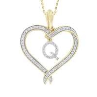 LADIES PENDANT 0.25CT ROUND DIAMOND 10K YELLOW GOLD