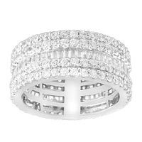 LADIES BAND 2.80CT ROUND/BAGUETTE DIAMOND 14K WHITE GOLD