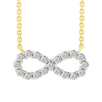 LADIES NECKLACE 0.15CT ROUND DIAMOND 10K YELLOW GOLD
